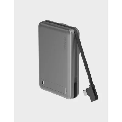 ENERGEA MAGPAC PRO, 10000MAH MAGSAFE COMPATIBLE POWER BANK WITH BUILT-IN CABLE AND STAND